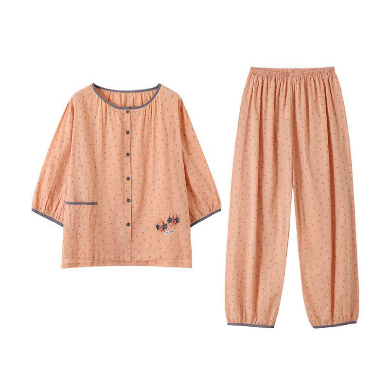 2026新款夏季纯棉七分袖睡衣女