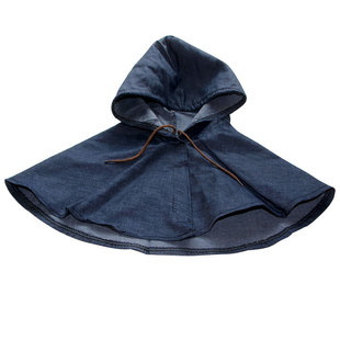 牛仔披肩防尘帽子男女劳保风帽工地搬运电焊工作业粉尘防护帽风帽