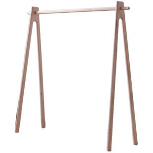 实木挂衣架衣帽架简易木质室内晾衣架杆家用衣服架子衣架落地卧室