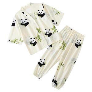 夏季薄款儿童棉绸睡衣套装