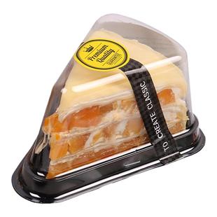 三角形蛋糕盒6寸8寸千层慕斯蛋糕盒切块切件烘焙透明西点包装盒子