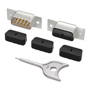 维智控COM/VGA端口锁DB9串口安全锁com封口塞显卡封堵塞封堵器