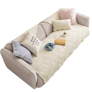 蔓越家 北欧ins沙发垫简约坐垫子秋冬毛绒盖布沙发套罩复古沙发巾