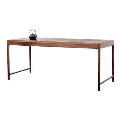 黑胡桃木新中式茶桌椅组合禅意功夫泡茶台高档大别墅实木书桌定制