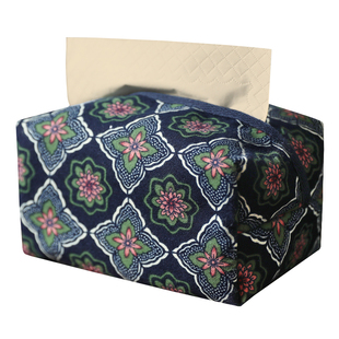 春泥茶道万花布艺纸巾套抽纸袋棉布纸巾袋抽纸盒纸巾包古画纸巾盒
