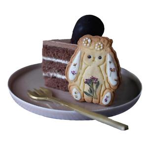 日式卡通花环小兔子饼干模小雏菊曲奇手压模春日花花向日葵饼皮模