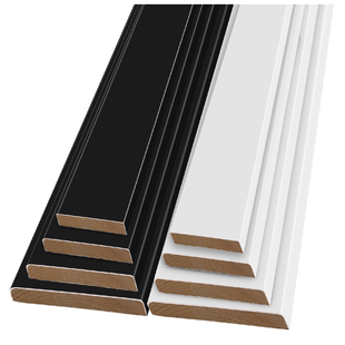 香杉木整木踢脚线黑白色纯实木地板地脚线极窄烤漆贴脚线装饰线条