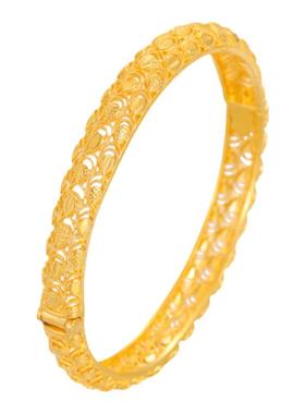 沙金镂空复古雕花手镯结婚首饰