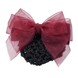 护士头花女职业发网银行工作盘头发网兜头饰空姐服务员高级感发饰