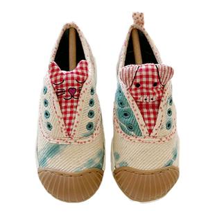 ■LENFANCE 现货 choose kind 25SS 儿童复古拼色防滑卡通帆布鞋