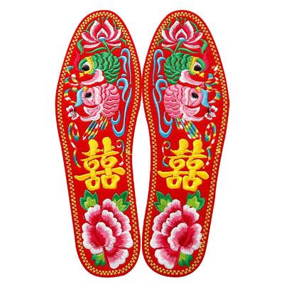 绣花成品纯棉鞋垫吸汗透气