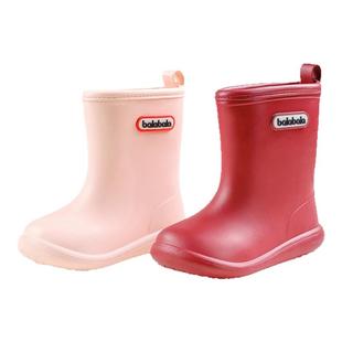 巴拉巴拉宝宝雨靴儿童上学雨鞋防滑男童女童鞋子2025夏季新款胶鞋