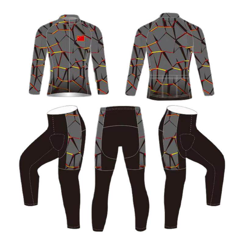 儿童速滑服极客狮火焰3D轮滑服