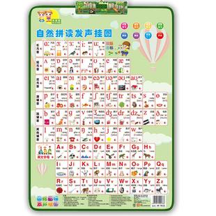 48个国际英语音标发音有声挂图卡片和自然拼读小学生入门学习教材