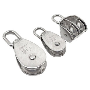 304不锈钢钢丝绳吊滑轮牵引定滑轮起重滑轮承重单双滑轮吊轮