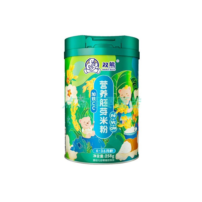 双熊高铁胚芽米粉6个月婴幼儿水米粉/米糊