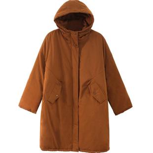 绿素棉行走棉被冬季大码连帽棉服女中长款加厚纯棉羽绒棉棉衣连帽