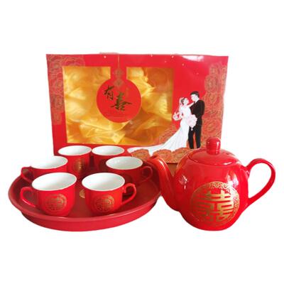 结婚茶壶茶杯敬长辈新娘改口