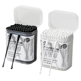 日本专用掏耳棉签黑色双头一次性挖耳勺棉花棒耳朵棉棒耳棉化妆用