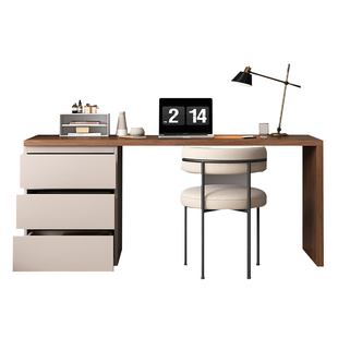 实木书桌简易办公室桌老板办公桌学习写字桌家用卧室台式电脑桌子