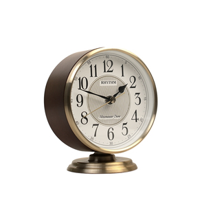 RHYTHM丽声客厅高端台式高级感座钟2026新款家用静音轻者台钟坐钟