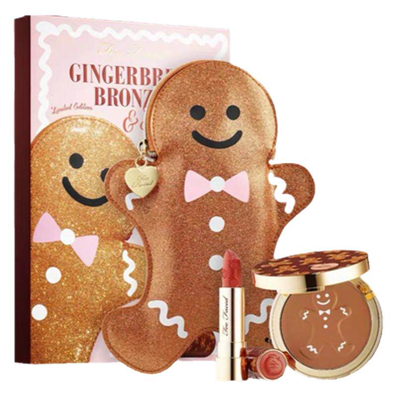 现货美国too faced黄油蜜桃盘姜饼人唇釉gingerbread修容口红套装