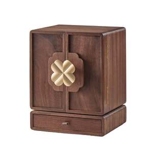 旋转首饰盒收纳盒实木轻奢高档珠宝黄金高级感大容量新婚闺蜜礼物