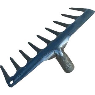 农用九齿钉耙铁耙子平地翻松土木柄钉耙整地工具搂草树叶钢耙子