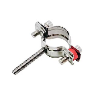 304带螺丝杆管子夹不锈钢可调节带螺栓管支架管夹固定PVC夹管卡夹