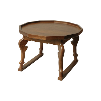 胡桃实木日式侘寂风圆形泡茶桌子