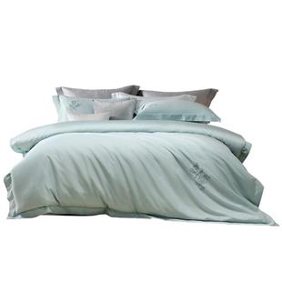 水星家纺60S长绒棉四件套全棉贡缎轻奢套件中式纯棉床单被套床品