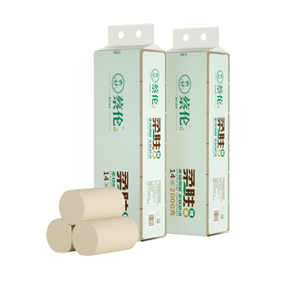 蔡伦果木原浆本色柔肤大粗卷纸五层加厚母婴适用厕纸手纸实惠加量