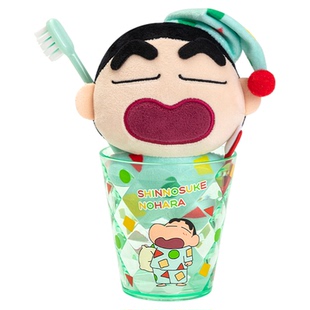 灵动创想蜡笔小新毛绒套装盲盒公仔牙刷玩偶可爱挂件周边生日礼物