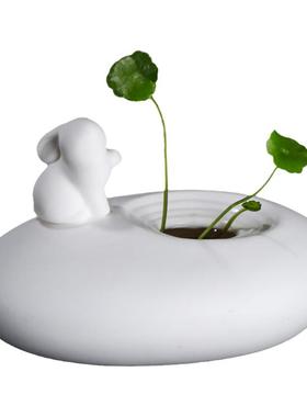 陶瓷花器中式办公桌面创意