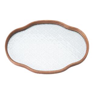 JOJO'S L. PD.hours.托盘海棠花玻璃中式小型茶点盘复古 | 学时