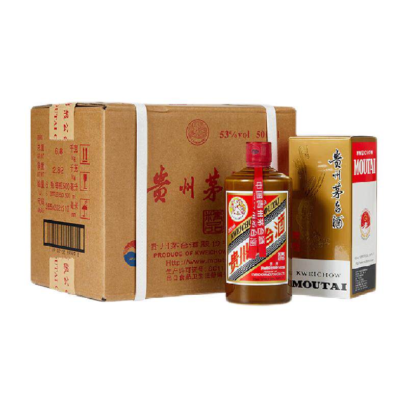 贵州 茅台飞天精品酱香型白酒53度500ML*6原箱原封(年份随机)F