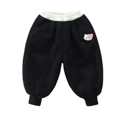 女童加绒裤子冬加厚一条过冬棉裤