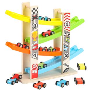 儿童滑翔多层轨道车小汽车益智玩具男孩3岁一至二女宝宝惯性滑行4