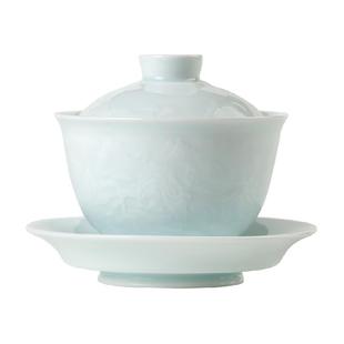 景德镇中国色陶瓷2026泡茶杯三才盖碗茶杯单个高档功夫茶具新款