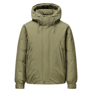 鸭鸭羽绒服男款2025年冬季新款百搭保暖纯色户外登山外套漫步系列