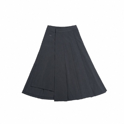 CONTRAFIEND不规则立体压褶小众设计假两件裤裙 个性垂感中长裙