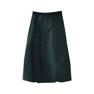 日单工装半裙女春秋通勤休闲设计感立体剪裁花苞裙子松紧腰半身裙