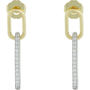 【折扣】CZ BY KENNETH JAY LANE女士双环扣耳环