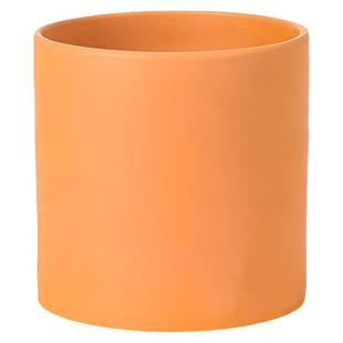 北欧简约透气盆陶瓷素烧有孔圆形花盆多肉植物盆栽陶盆带托盘红陶