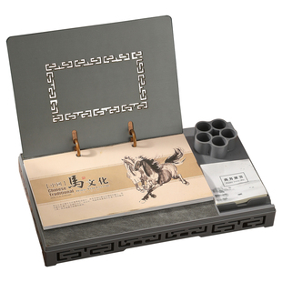 周历2026马年一周一页创意木质加厚牛皮纸周历商务办公桌面摆件台历式记事本日历计划本企业高档台历礼盒定制