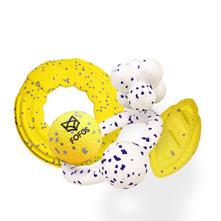 FOFOS两只福狸狗狗玩具分子弹力球耐咬磨牙爆米花宠物狗玩具