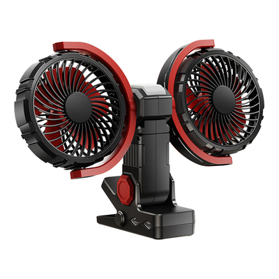 双头风扇360度旋转夹式宿舍床上
