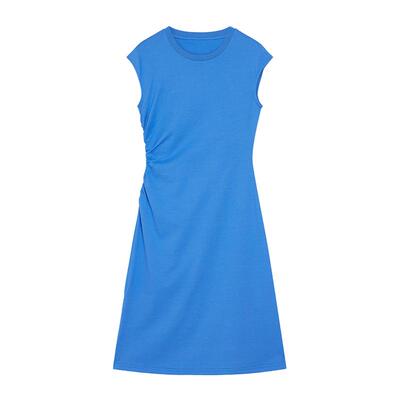 【星云蓝】BLUE ERDOS纯棉中长款无袖连衣裙B245D7023