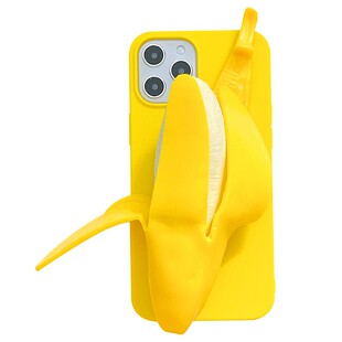 趣味减压捏捏立体香蕉苹果16/13手机壳15适用iPhone12pro网红恶搞怪硅胶xs max解压可玩的xr防摔SE潮女14plus