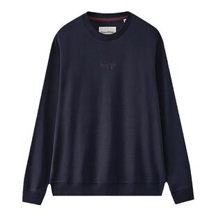 Marc O'Polo/MOP 春季新款气质刺绣logo圆领正肩宽松套头卫衣男士